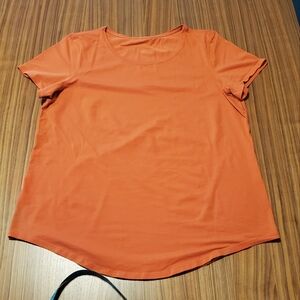 Lululemon Women Coral Casual Comfy Lightweight Short Sleeve See Measurements